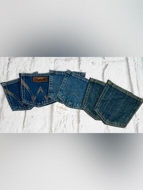 Jean Pockets for Crafting & Sewing Supplies set of 6 back pockets